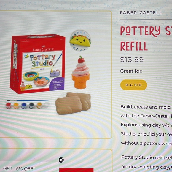NWT Kids Pottery Studio PLUS refill! - Picture 7 of 7